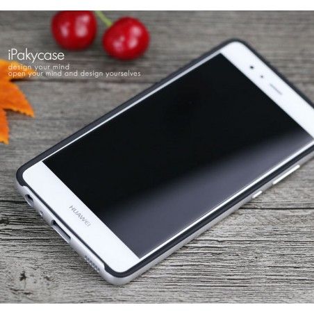 Funda Tipo Neo Hybrid (Pc+Tpu) Negra / Plata para Huawei P9