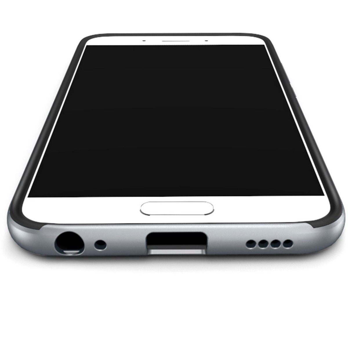 Funda Tipo Neo Hybrid (Pc+Tpu) Negra / Plata para Meizu Pro 6