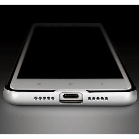 Funda Tipo Neo Hybrid (Pc+Tpu) Negra / Plata para Xiaomi Mi 4S