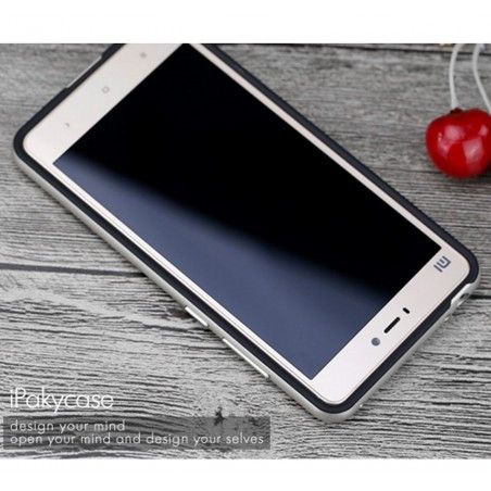 Funda Tipo Neo Hybrid (Pc+Tpu) Negra / Plata para Xiaomi Mi 4S