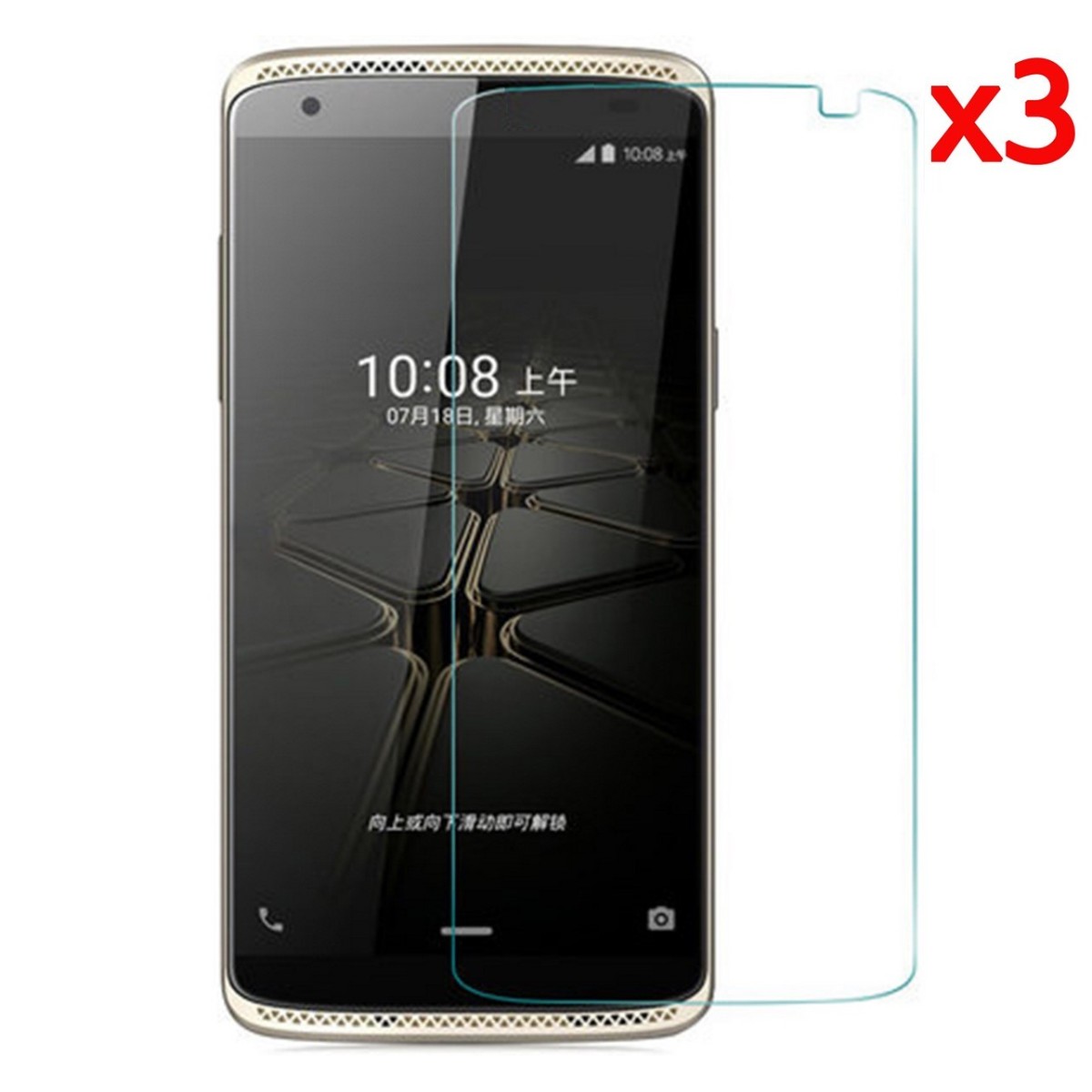 3x Protector Pantalla Ultra-Transparente para Zte Axon Mini