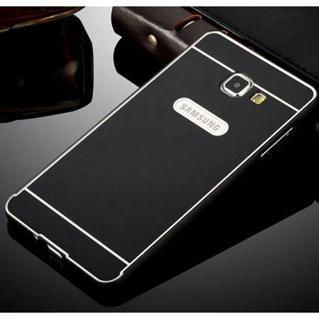 Funda Bumper Negra Aluminio + Tapa Trasera para Samsung Galaxy A3 (2016)