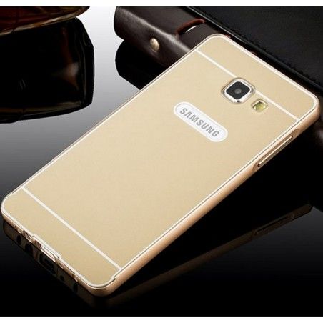 Funda Bumper Dorada Aluminio + Tapa Trasera para Samsung Galaxy A5 (2016)