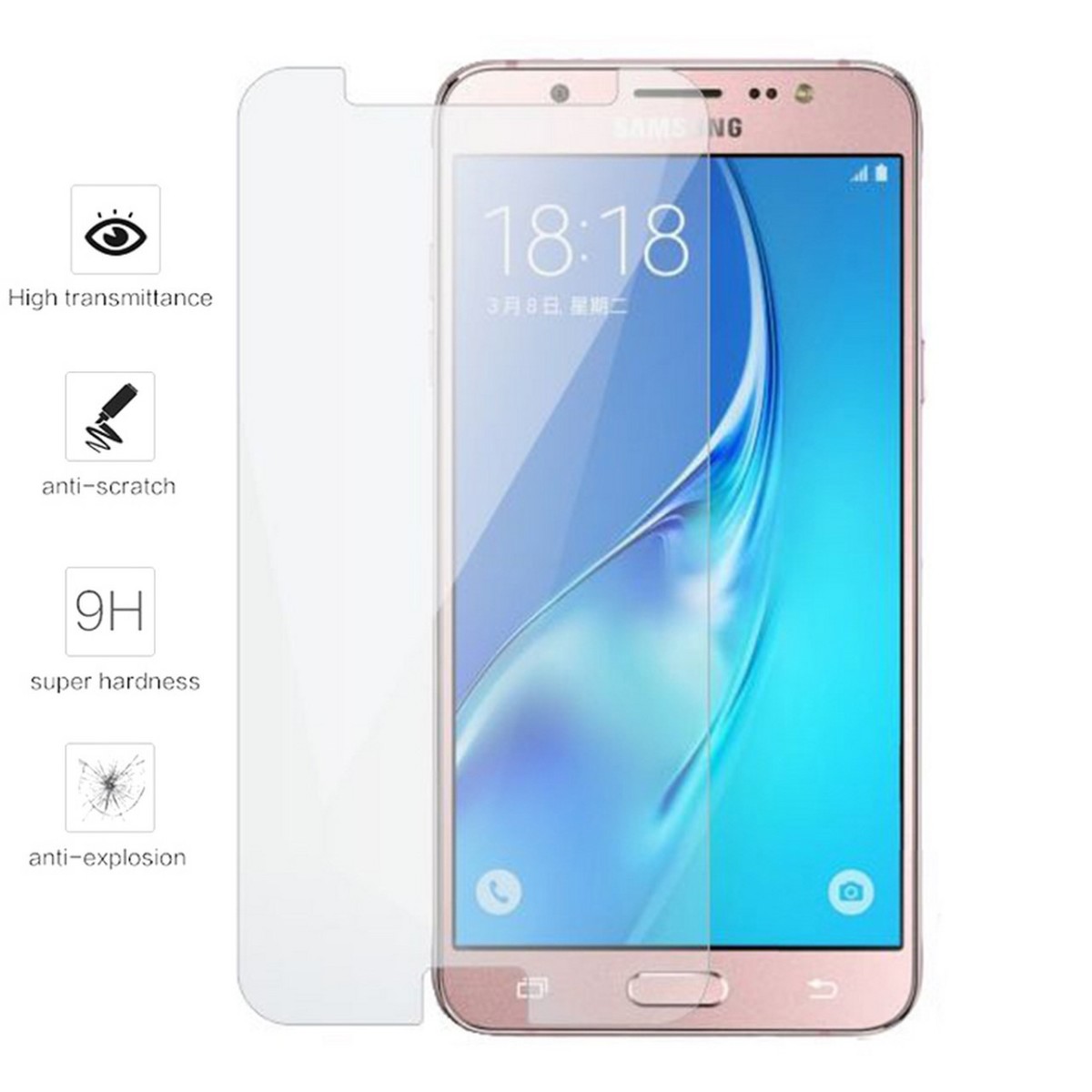 Protector Pantalla Cristal Templado para Samsung Galaxy J5 (2016) Vidrio