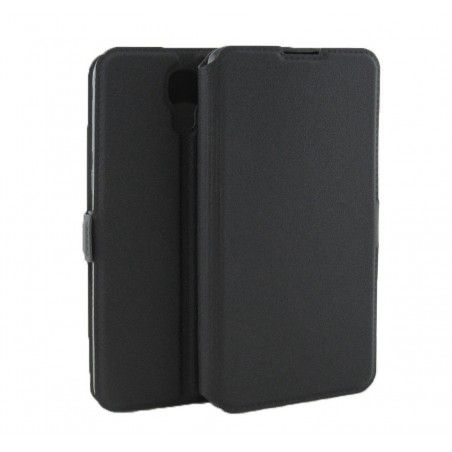 Funda Soporte Piel Negra para Lg X Screen  Flip Libro