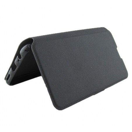 Funda Soporte Piel Negra para Lg X Screen  Flip Libro