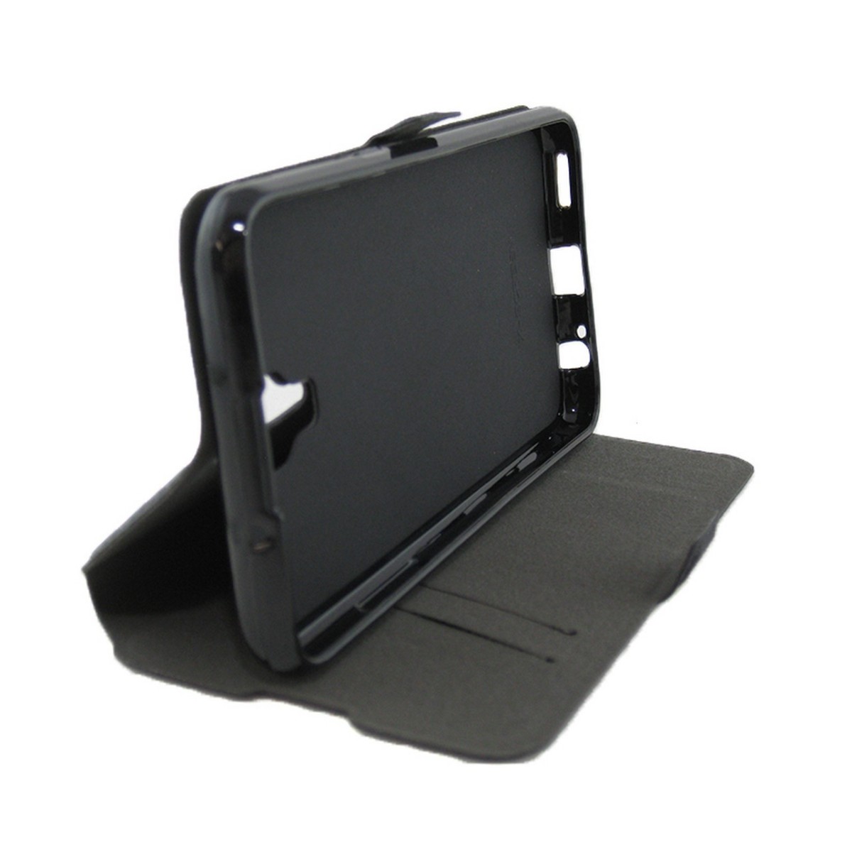 Funda Soporte Piel Negra para Lg X Screen  Flip Libro