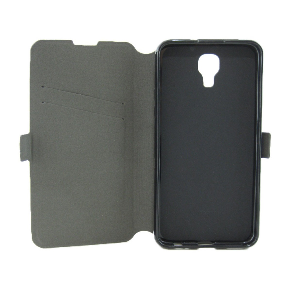 Funda Soporte Piel Negra para Lg X Screen  Flip Libro