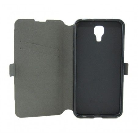 Funda Soporte Piel Negra para Lg X Screen  Flip Libro