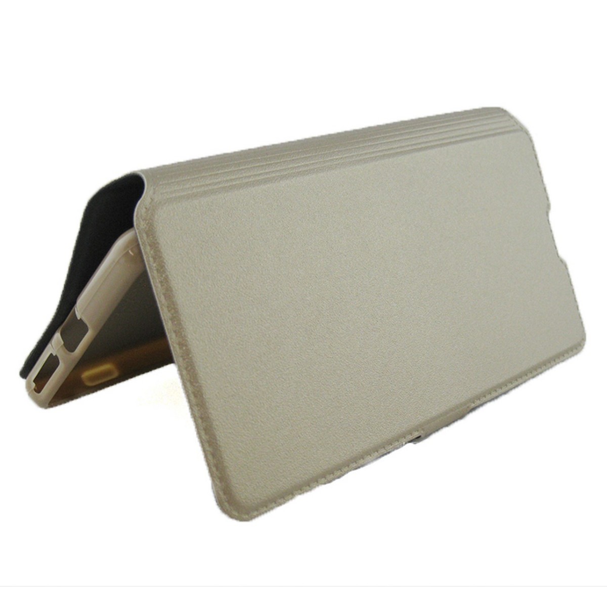 Funda Soporte Piel Dorada para Sony Xperia Xa  Flip Libro