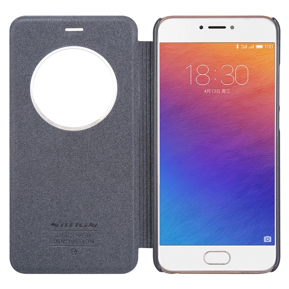 Funda Flip Nillkin Modelo Sparkle para Meizu Pro 6  Color Negra