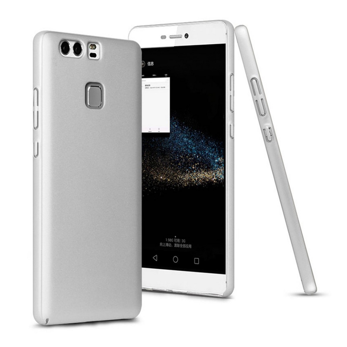 Carcasa Funda Dura Completa Plata para Huawei P9
