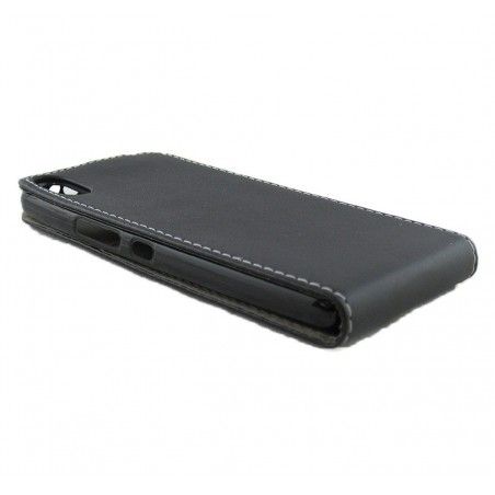 Funda Piel Premium Ultra-Slim Bq Aquaris X5 Negra