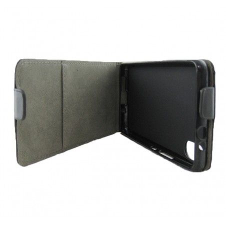Funda Piel Premium Ultra-Slim Bq Aquaris X5 Negra