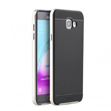 Funda Tipo Neo Hybrid (Pc+Tpu) Negra / Plata para Samsung Galaxy A3 (2016)