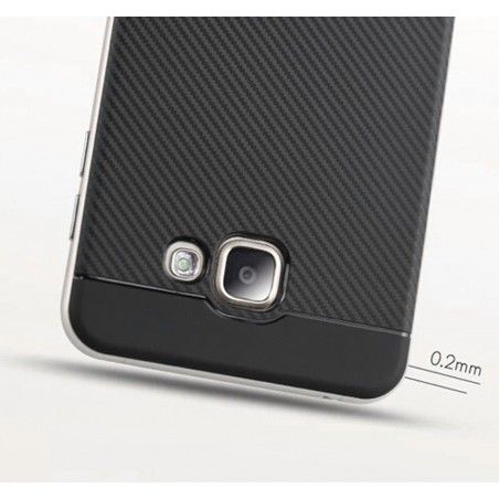 Funda Tipo Neo Hybrid (Pc+Tpu) Negra / Plata para Samsung Galaxy A3 (2016)