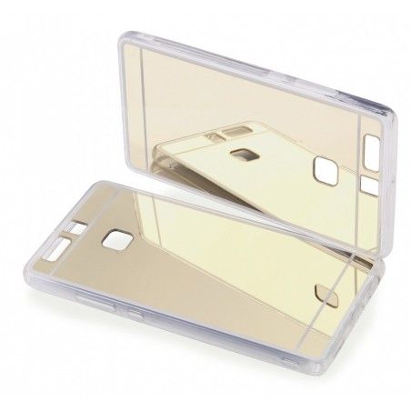 Funda Gel Tpu Efecto Espejo Dorada para Huawei P9