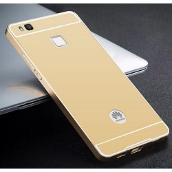 Funda Bumper Dorada Aluminio + Tapa Trasera para Huawei P9 Lite 2