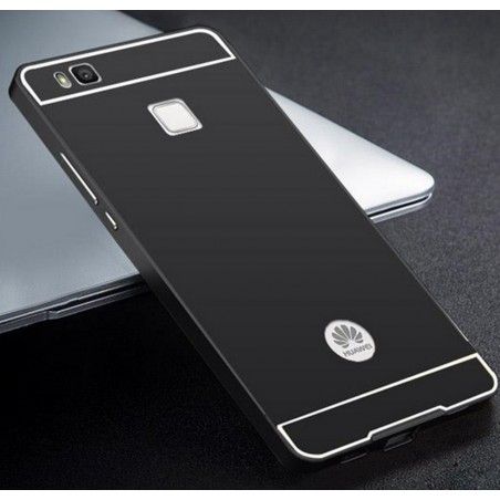 Funda Bumper Negra Aluminio + Tapa Trasera para Huawei P9 Lite