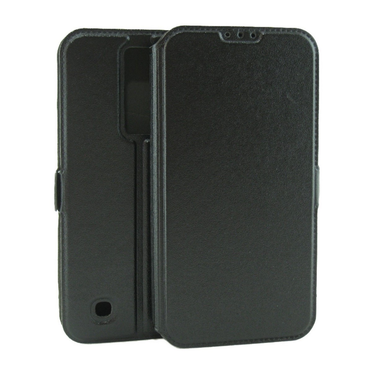 Funda Soporte Piel Negra para Lg K8  Flip Libro