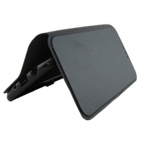 Funda Soporte Piel Negra para Lg K8  Flip Libro