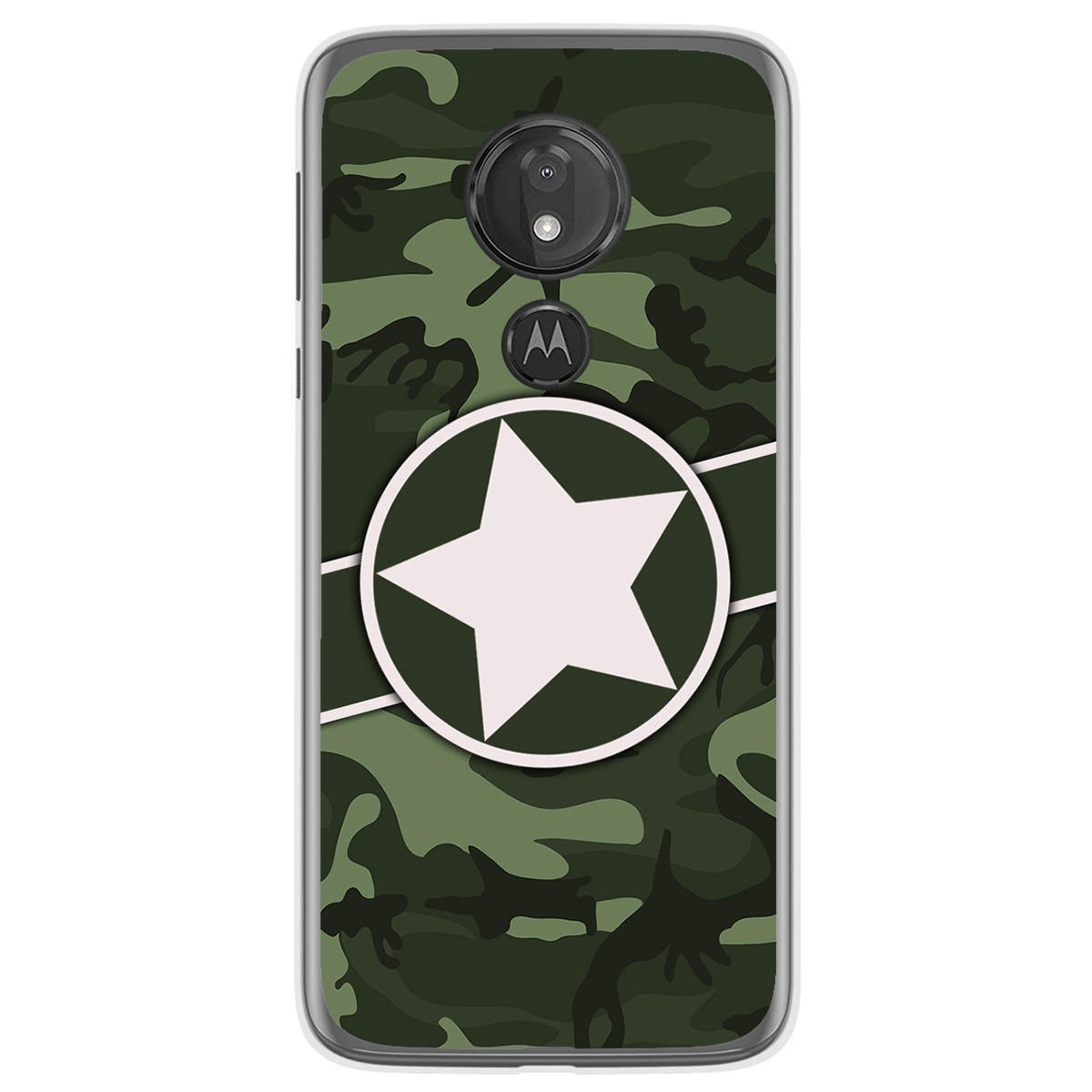 Funda Gel Tpu para Motorola Moto G7 Power diseño Camuflaje 01 Dibujos