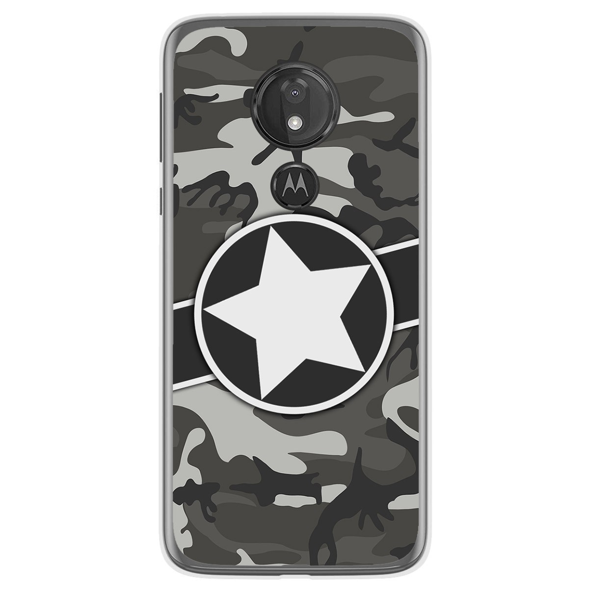 Funda Gel Tpu para Motorola Moto G7 Power diseño Camuflaje 02 Dibujos