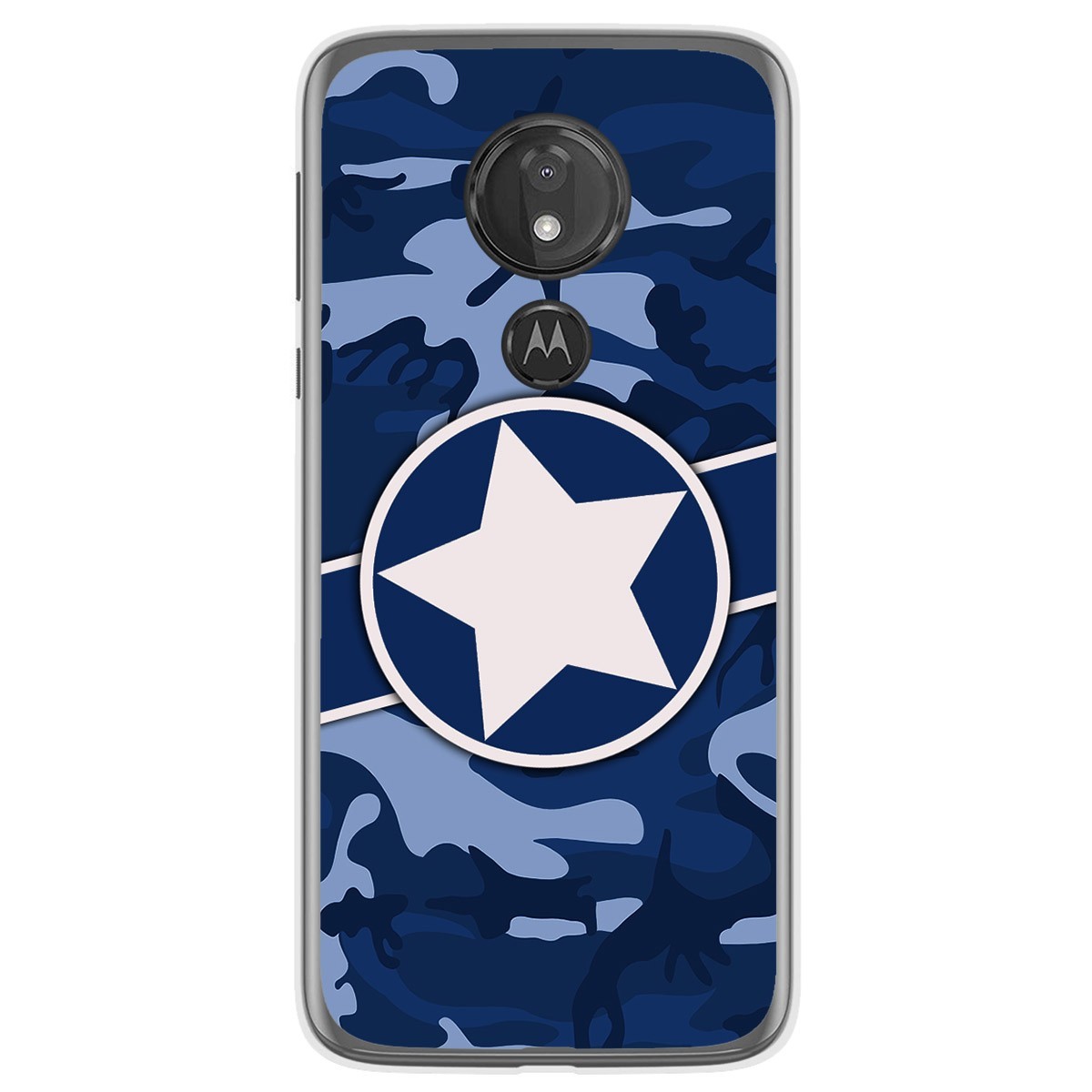 Funda Gel Tpu para Motorola Moto G7 Power diseño Camuflaje 03 Dibujos