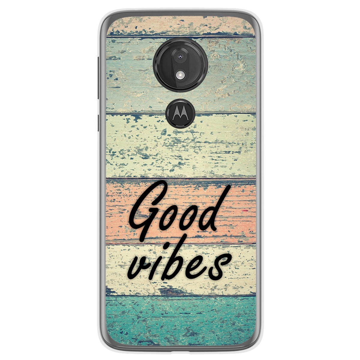 Funda Gel Tpu para Motorola Moto G7 Power diseño Madera 01 Dibujos