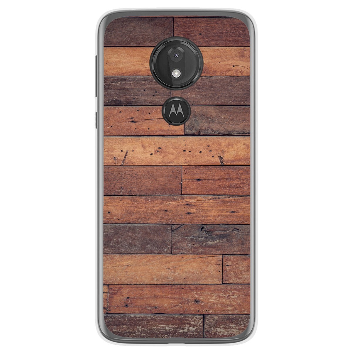 Funda Gel Tpu para Motorola Moto G7 Power diseño Madera 03 Dibujos