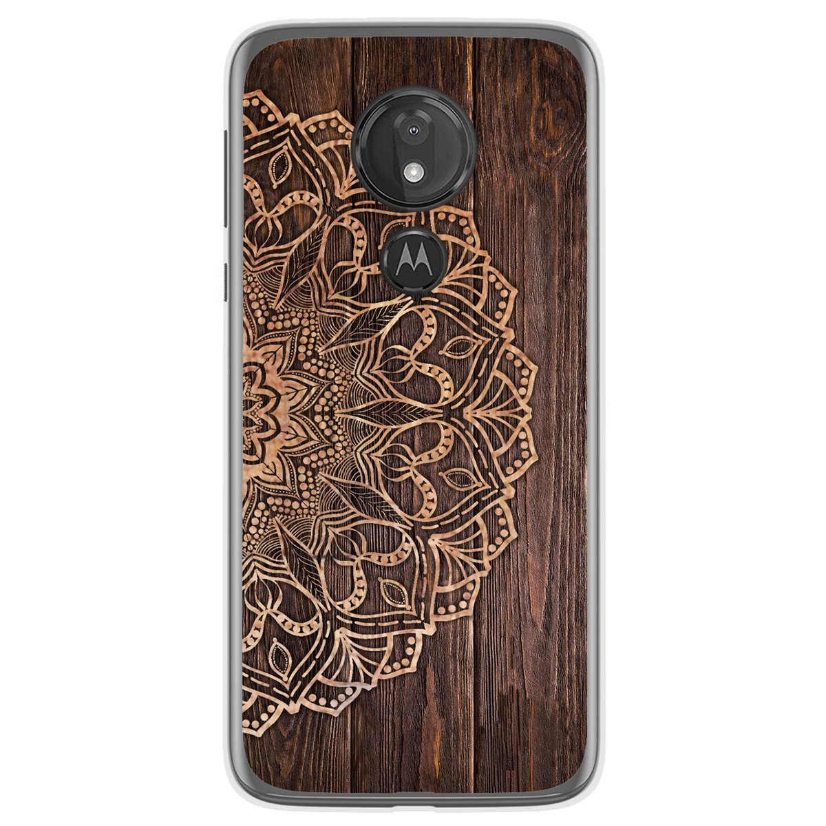 Funda Gel Tpu para Motorola Moto G7 Power diseño Madera 06 Dibujos