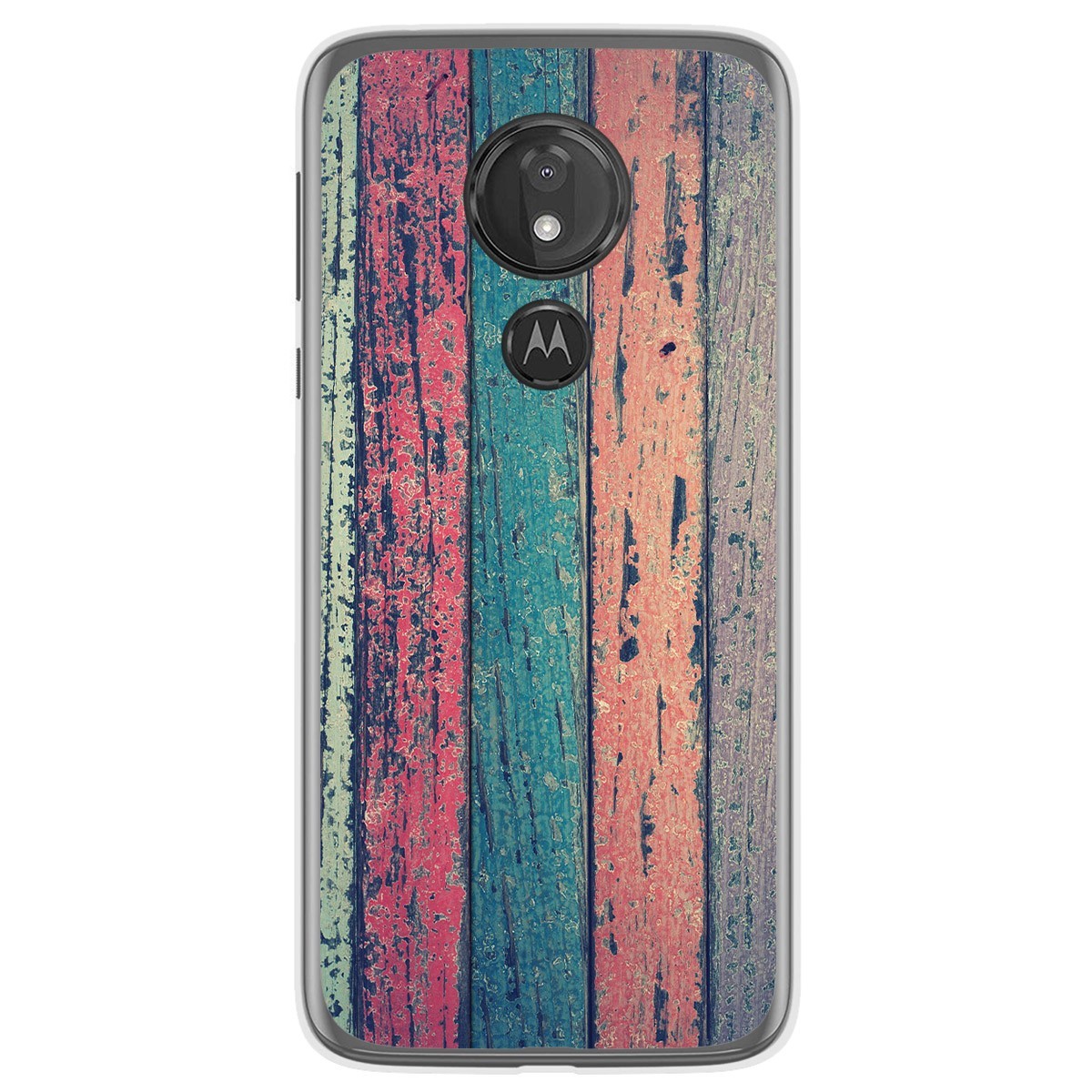 Funda Gel Tpu para Motorola Moto G7 Power diseño Madera 10 Dibujos