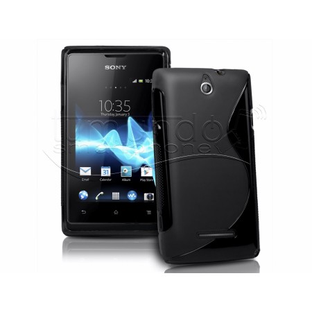 Funda Gel Tpu Sony Xperia E  S Line Color Negra