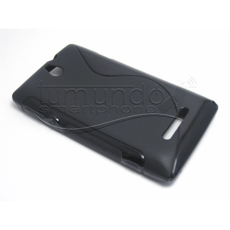 Funda Gel Tpu Sony Xperia E  S Line Color Negra