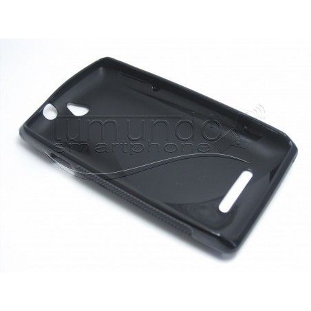 Funda Gel Tpu Sony Xperia E  S Line Color Negra