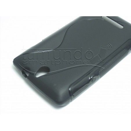 Funda Gel Tpu Sony Xperia E  S Line Color Negra