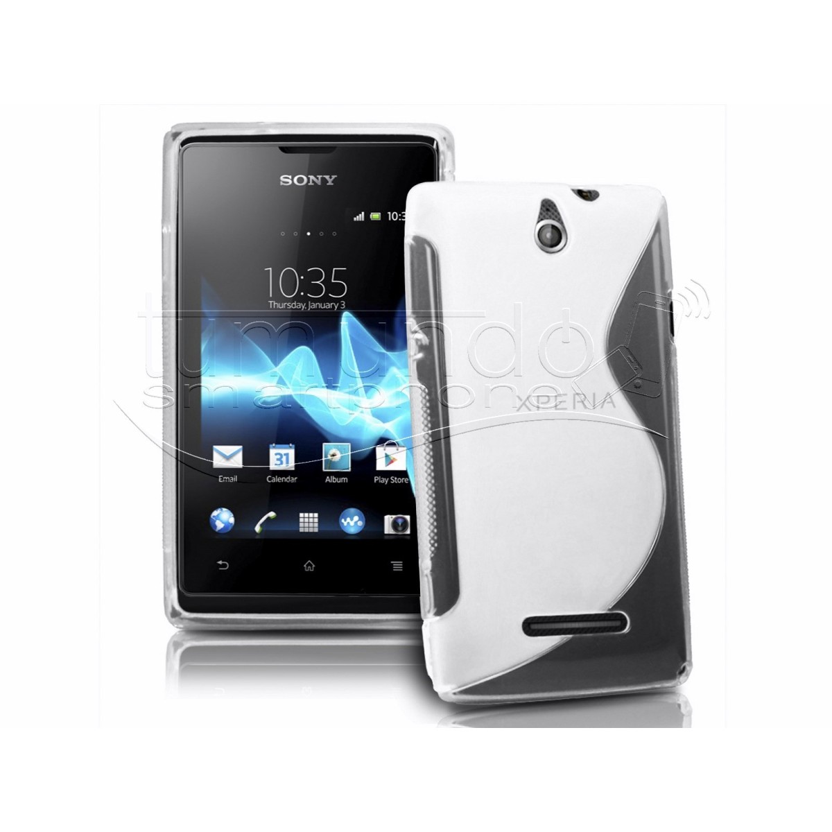 Funda Gel Tpu Sony Xperia E  S Line Color Transparente