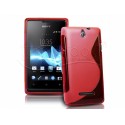 Funda Gel Tpu Sony Xperia E  S Line Color Roja