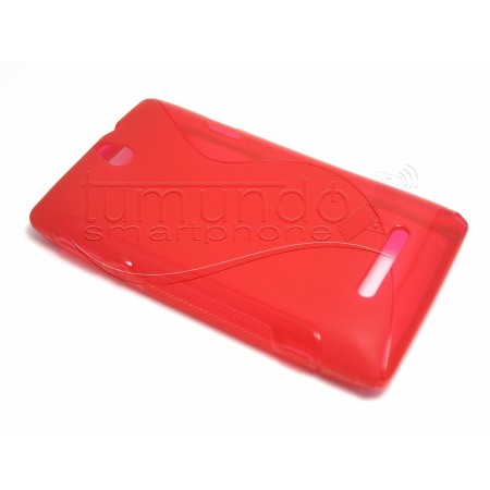Funda Gel Tpu Sony Xperia E  S Line Color Roja