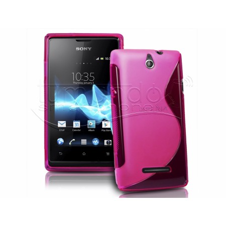 Funda Gel Tpu Sony Xperia E  S Line Color Rosa