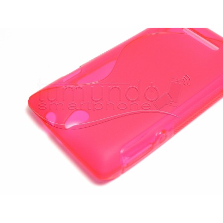 Funda Gel Tpu Sony Xperia E  S Line Color Rosa