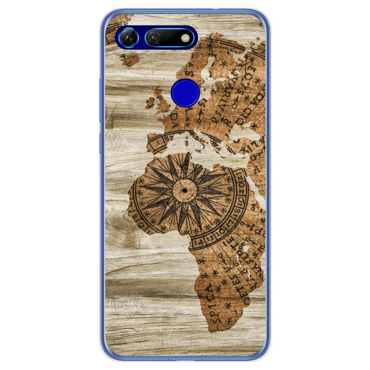 Funda Gel Tpu para Huawei Honor View 20 diseño Madera 07 Dibujos