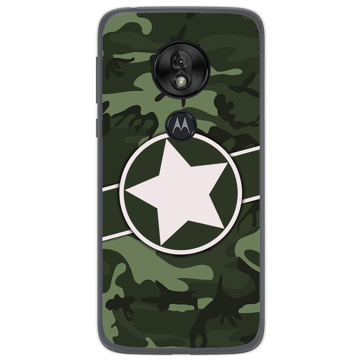 Funda Gel Tpu para Motorola Moto G7 Play diseño Camuflaje 01 Dibujos