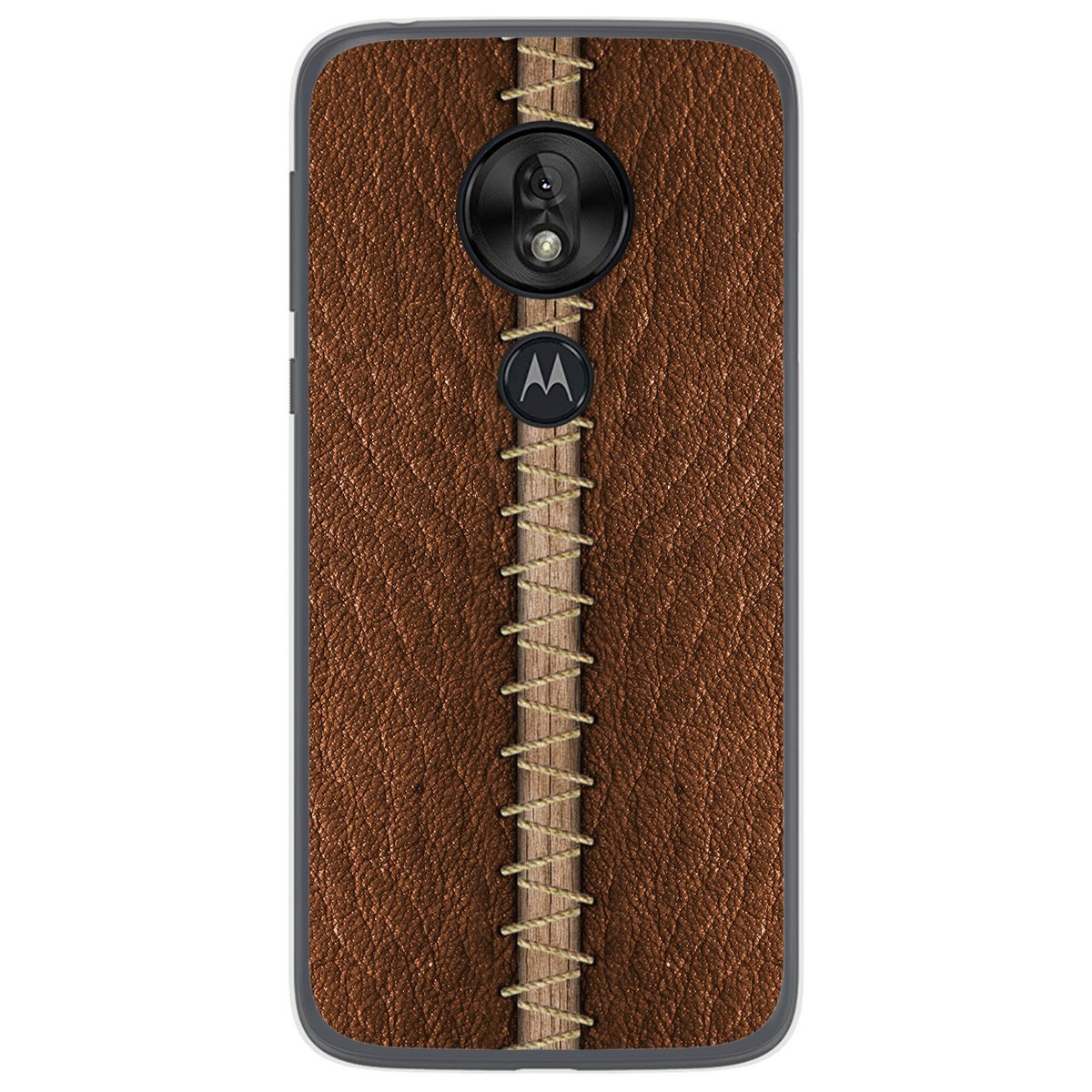 Funda Gel Tpu para Motorola Moto G7 Play diseño Cuero 01 Dibujos
