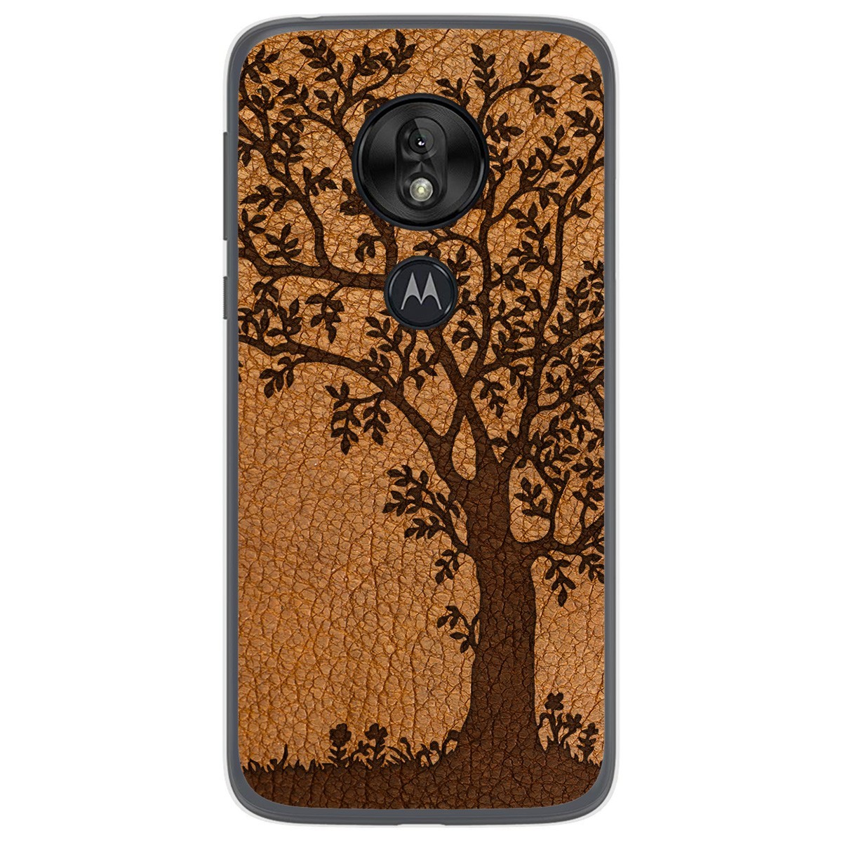 Funda Gel Tpu para Motorola Moto G7 Play diseño Cuero 03 Dibujos