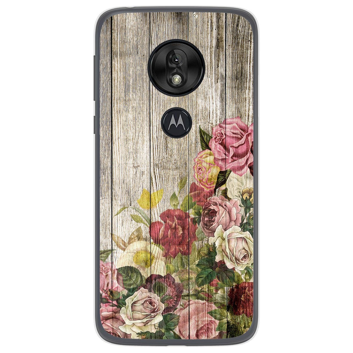 Funda Gel Tpu para Motorola Moto G7 Play diseño Madera 08 Dibujos