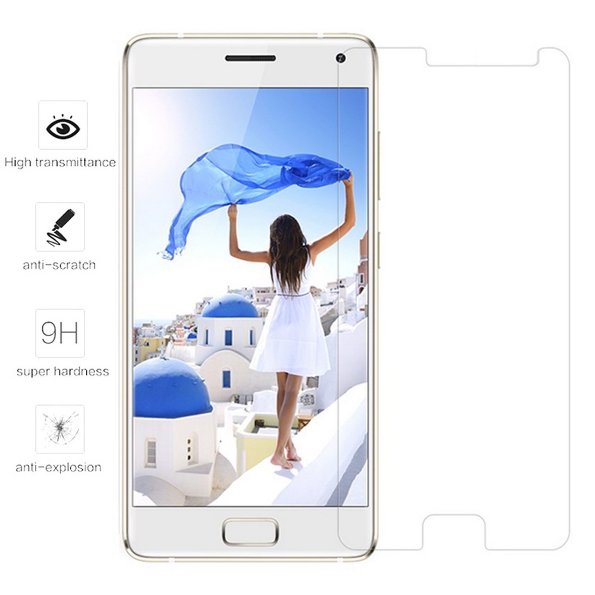 Protector Pantalla Cristal Templado para Lenovo Zuk Z2 Pro Vidrio