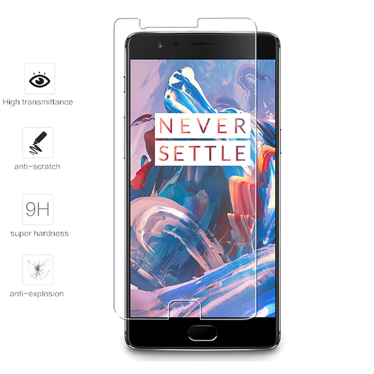 Protector Pantalla Cristal Templado para Oneplus 3 / 3T Vidrio