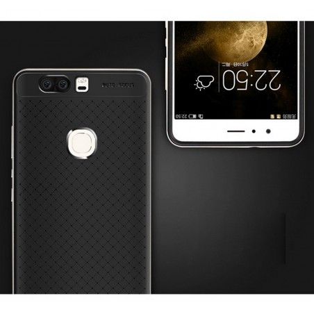 Funda Tipo Neo Hybrid (Pc+Tpu) Negra / Plata para Huawei Honor V8