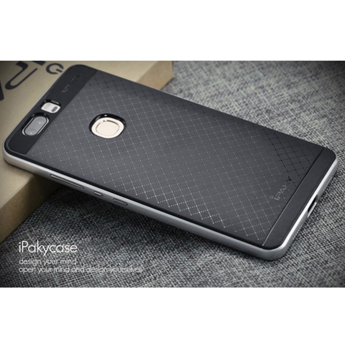 Funda Tipo Neo Hybrid (Pc+Tpu) Negra / Plata para Huawei Honor V8